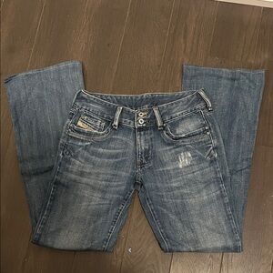 Diesel vintage Indigo distressed bootcut Denim Jeans size 27 waist 30 inseam